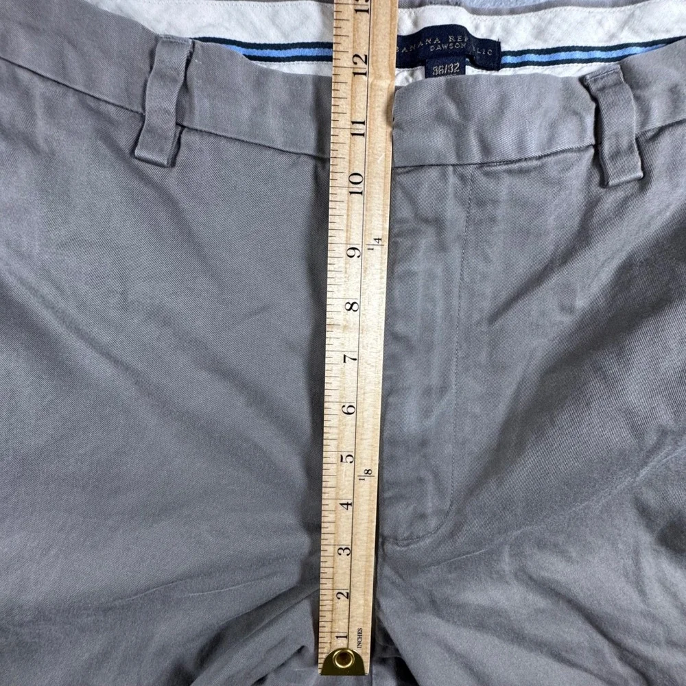 Banana Republic Dawson Chinos Mens 36x32 Grey Straight Leg Cotton Twill Pants
